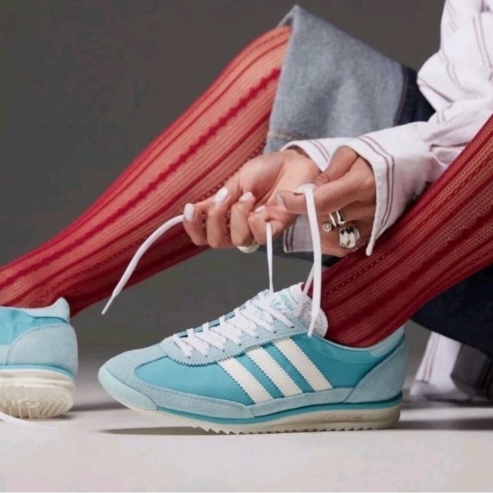 Adidas SL72 OG Aqua and White Sneakers NWOB
